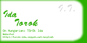 ida torok business card