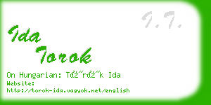 ida torok business card